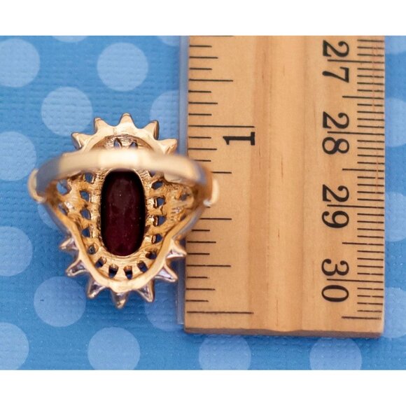 Vintage Red Sun Ring Size 9 1/2 - M21 - Picture 3 of 3